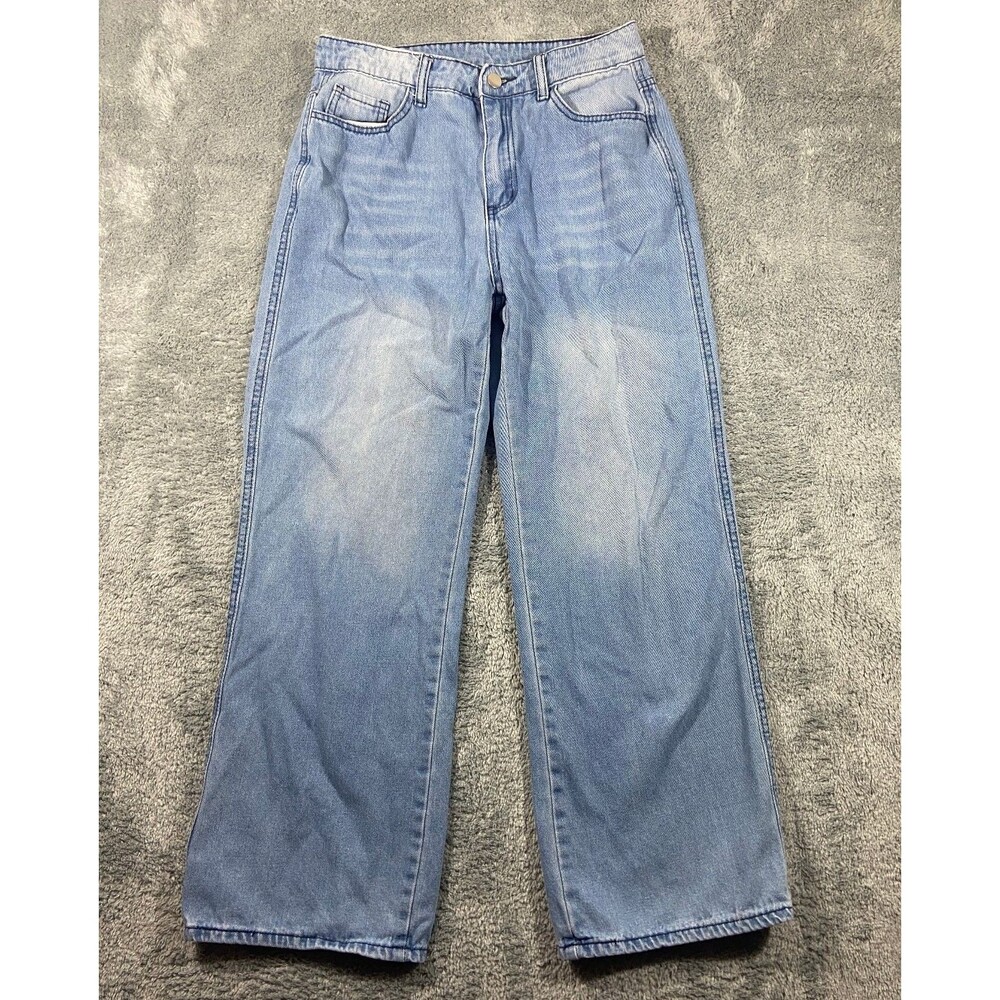 Unbranded Womens Jeans Size Medium Light Wash High Rise Boot Cut Denim